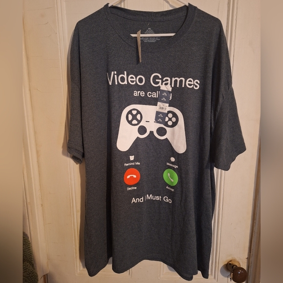 Games Calling Men's Graphic Tee with Short Sleeves 3X - Picture 3 of 5